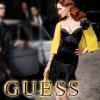 Grossiste - 1 lot de 4 robes guess en soie bustier