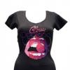 Destock Grossistes tee shirt temps des cerises noir