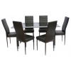 Destock Grossiste table + 6 chaises / avatar / verre et mÉtal