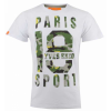 Destock Liquidation tshirt paris sport blanc   ref 9913