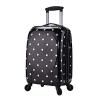 Grossiste - valise taille cabine rigide noir blanc ultra leger shine 4 r