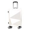 Destock Grossiste valise rigide 68cm blanc ultra leger 4 roues multidirectionn